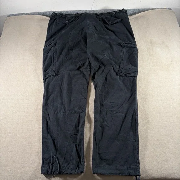 Polo Ralph Lauren Pants Mens 46x32 Black Combat Cargo Paratrooper OG 107 RLPC